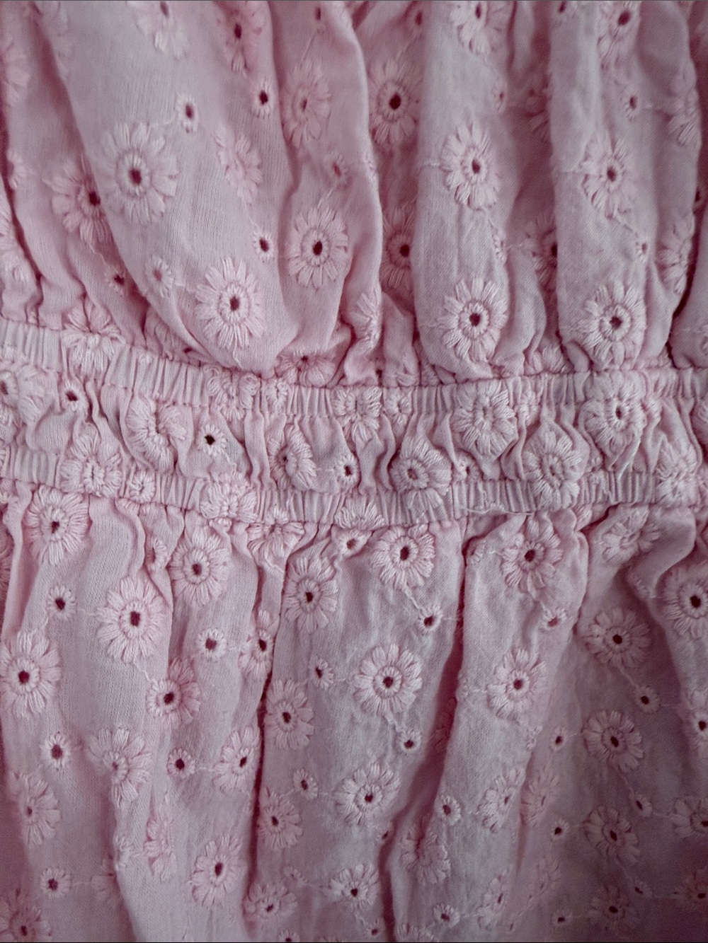 Altar'd State Pink Eyelet Ruffle Strap Dress - Picture 4 of 4